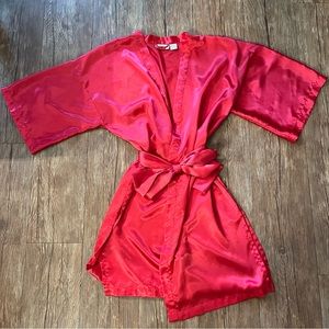 Red satin Victorias Secret Gold Label Robe